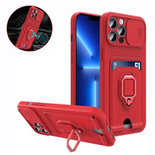 将图片加载到图库查看器,Lightweight Heavy Duty Protective Case With Rotatable Kickstand Ring For iPhone 13 14 Case Magnetic Ring Holder Cover for iPhone 12 11 14 Pro Wallet Card Armor iphone Case