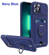 将图片加载到图库查看器,Lightweight Heavy Duty Protective Case With Rotatable Kickstand Ring For iPhone 13 14 Case Magnetic Ring Holder Cover for iPhone 12 11 14 Pro Wallet Card Armor iphone Case