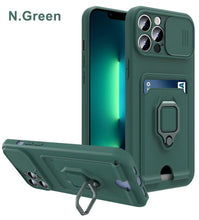 将图片加载到图库查看器,Lightweight Heavy Duty Protective Case With Rotatable Kickstand Ring For iPhone 13 14 Case Magnetic Ring Holder Cover for iPhone 12 11 14 Pro Wallet Card Armor iphone Case