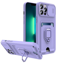 将图片加载到图库查看器,Lightweight Heavy Duty Protective Case With Rotatable Kickstand Ring For iPhone 13 14 Case Magnetic Ring Holder Cover for iPhone 12 11 14 Pro Wallet Card Armor iphone Case