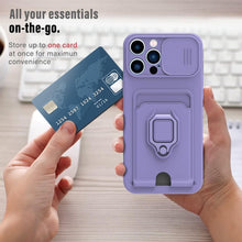 将图片加载到图库查看器,Lightweight Heavy Duty Protective Case With Rotatable Kickstand Ring For iPhone 13 14 Case Magnetic Ring Holder Cover for iPhone 12 11 14 Pro Wallet Card Armor iphone Case