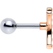 Load image into Gallery viewer, 16G 1/4 Rose Gold Tone Crescent Arc Cartilage Tragus Earring