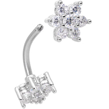 将图片加载到图库查看器,Clear Gem Double Star Reversible Double Mount Belly Ring