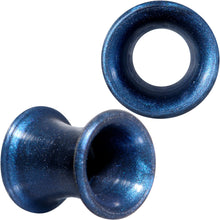 Load image into Gallery viewer, Thin Flexible Blue Silicone Tunnel Plug Set 6mm to 25mm