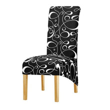 Load image into Gallery viewer, Long Backrest High Elastic Chair Cover European Backrest Seat Cover Home Washable Living Room Restaurant Hotel Party Banquet Dining Chair Cover Stretch Chair Slipcover, Spandex Elastic Removable Washable Chair Seat Covers Protector for Dining Room