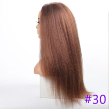 将图片加载到图库查看器,Long Kinky Straight Synthetic Wigs for Black Women Black Brown Blonde Ginger Red White Hair Afro Wigs Synthetic Hair Wigs For Black Women Cosplay Wigs For Women