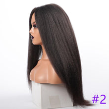 将图片加载到图库查看器,Long Kinky Straight Synthetic Wigs for Black Women Black Brown Blonde Ginger Red White Hair Afro Wigs Synthetic Hair Wigs For Black Women Cosplay Wigs For Women