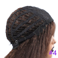 将图片加载到图库查看器,Long Kinky Straight Synthetic Wigs for Black Women Black Brown Blonde Ginger Red White Hair Afro Wigs Synthetic Hair Wigs For Black Women Cosplay Wigs For Women