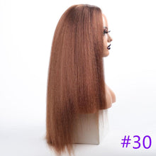将图片加载到图库查看器,Long Kinky Straight Synthetic Wigs for Black Women Black Brown Blonde Ginger Red White Hair Afro Wigs Synthetic Hair Wigs For Black Women Cosplay Wigs For Women