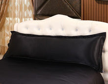Load image into Gallery viewer, Long Pillowcase Brown Solid Pillow Case Cover Silk Satin Fabric Pillow Cover Soft Grey Satin Body Pillow Pillowcase Silky Long Pillow Case Home Textile For Bedroom
