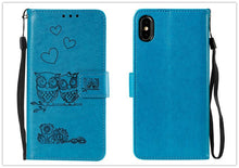 Load image into Gallery viewer, Love Couple Leather Case For iPhone 12 11 Pro mini Phone Flip Wallet Soft Cover Shockproof Floral Cute Modern Leather Wallet Phone Case For iPhone