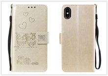 Load image into Gallery viewer, Love Couple Leather Case For iPhone 12 11 Pro mini Phone Flip Wallet Soft Cover Shockproof Floral Cute Modern Leather Wallet Phone Case For iPhone