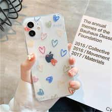 Load image into Gallery viewer, Love Heart Transparent Shockproof Phone Case For iPhone 12 11 Pro Max 7 8 Plus X XS Max XR Lens Protection Soft Cover Love Heart Pattern Soft Flexible Ultra-thin Shockproof Cover Women Girls Phone Case