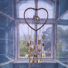 将图片加载到图库查看器,Love Shape Wind Chimes Metal Tube Bell Wind-chimes Decor Hanging Ornaments Dream-catcher Home Garden Decor Hanging Ornaments Craft Gifts For Mom Birthday Celebration