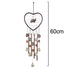 将图片加载到图库查看器,Love Shape Wind Chimes Metal Tube Bell Wind-chimes Decor Hanging Ornaments Dream-catcher Home Garden Decor Hanging Ornaments Craft Gifts For Mom Birthday Celebration
