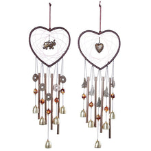 将图片加载到图库查看器,Love Shape Wind Chimes Metal Tube Bell Wind-chimes Decor Hanging Ornaments Dream-catcher Home Garden Decor Hanging Ornaments Craft Gifts For Mom Birthday Celebration