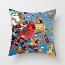 Load image into Gallery viewer, Lovely Bird Polyester Cotton Cushion Cover Bird On The Tree Accent Decorative Throw Pillow Case Hand Painted Cushion Cover Cute Bird Pillow Shells Flower Pattern Pillow Covers Decorative For Sofa Bed Living Room Luxury New Stylish Pillows 45x45cm