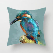 Load image into Gallery viewer, Lovely Bird Polyester Cotton Cushion Cover Bird On The Tree Accent Decorative Throw Pillow Case Hand Painted Cushion Cover Cute Bird Pillow Shells Flower Pattern Pillow Covers Decorative For Sofa Bed Living Room Luxury New Stylish Pillows 45x45cm