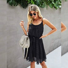 Load image into Gallery viewer, Lovinchic Women's Spaghetti Strap Tied Waist Floral Mini Dress Summer Casual Flowy Dress