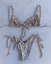 Load image into Gallery viewer, Low Waist Bikini Triangle Swimwear Female String Swimsuit Women Two Piece Swimsuit Swimwear Halter String Triangle Bikini Sets Women Print 2 Piece Suit Push Up Bathing Suit Swim Suit New