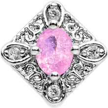 Load image into Gallery viewer, 16G 1/4 Clear Pink Gem Rococo Rhombus Tragus Cartilage Earring