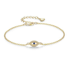 Load image into Gallery viewer, Lucky Eye Bracelet Sterling Silver Bracelets For Women Luxury Adjustable Eye Shaped Bracelet Cubic Zirconia Elegant Pendant Necklace Dainty Jewelry