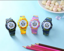 Load image into Gallery viewer, Luminous Camouflage Kids Watches LED Colorful Flash Digital Waterproof Alarm Date Week Digital Sport Watch For Boys Girls Kid Waterproof Electronic Multi Function Casual Outdoor Watches