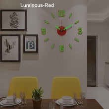 将图片加载到图库查看器,Luminous Clock Home Simplicity Silent Fashion Wall Clock Analog Timekeeper for Home Living Room Bedroom Office Battery-Powered Modern House Decoration Silent Clock Decor with Number Sticker Living Room Creative Wall Stickers Bedroom Wall Clock