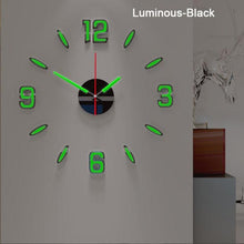 将图片加载到图库查看器,Luminous Clock Home Simplicity Silent Fashion Wall Clock Analog Timekeeper for Home Living Room Bedroom Office Battery-Powered Modern House Decoration Silent Clock Decor with Number Sticker Living Room Creative Wall Stickers Bedroom Wall Clock