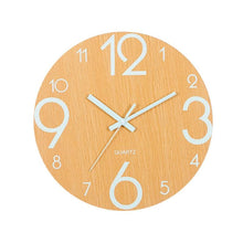 将图片加载到图库查看器,Luminous Wall Clock Silent Non-Ticking Quartz Wall Clocks Large Luminous Function Numbers and Hands Battery Operated Decorative Wall Clock for Office 12 Inch Wooden Silent Non-Ticking Kitchen Wall Clocks With Night Lights For Indoor/Outdoor Living Room