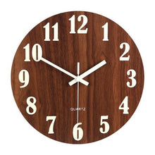 将图片加载到图库查看器,Luminous Wall Clock Silent Non-Ticking Quartz Wall Clocks Large Luminous Function Numbers and Hands Battery Operated Decorative Wall Clock for Office 12 Inch Wooden Silent Non-Ticking Kitchen Wall Clocks With Night Lights For Indoor/Outdoor Living Room