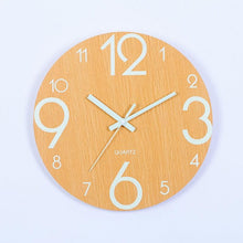 将图片加载到图库查看器,Luminous Wall Clock Silent Non-Ticking Quartz Wall Clocks Large Luminous Function Numbers and Hands Battery Operated Decorative Wall Clock for Office 12 Inch Wooden Silent Non-Ticking Kitchen Wall Clocks With Night Lights For Indoor/Outdoor Living Room