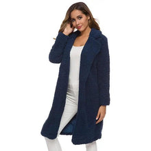 Load image into Gallery viewer, Luxurious Autumn Winter Jacket Female Coat Solid Color Fleece Coats Casual Outerwear Warm Soft Cardigan Fur Jackets For Female Clothes