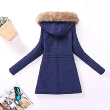 Load image into Gallery viewer, Luxurious Autumn Winter Women Cotton Jacket Padded Casual Slim Coat Emboridery Hooded Size 3XL Wadded Overcoat