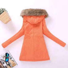 Load image into Gallery viewer, Luxurious Autumn Winter Women Cotton Jacket Padded Casual Slim Coat Emboridery Hooded Size 3XL Wadded Overcoat