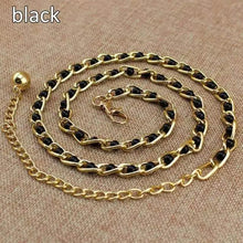 Load image into Gallery viewer, Luxurious Metal Adjustable Thin Strap Body Link Belts For Women Fashion Long Tassel Belly Metal Chain Waistbands For Women