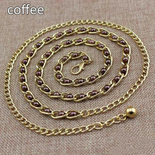 Load image into Gallery viewer, Luxurious Metal Adjustable Thin Strap Body Link Belts For Women Fashion Long Tassel Belly Metal Chain Waistbands For Women