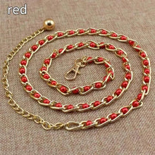 Load image into Gallery viewer, Luxurious Metal Adjustable Thin Strap Body Link Belts For Women Fashion Long Tassel Belly Metal Chain Waistbands For Women