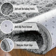 将图片加载到图库查看器,Luxurious Velvet Rectangular Shaggy Plush Carpet Rug