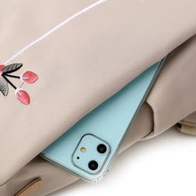 Load image into Gallery viewer, Cloth Backpack Female Embroidery Backpack Bag Nylon Anti-Theft Waterproof Women's Backpack Fashionable Anti-theft Women Backpacks Nice Print School Bag High Quality Large Capacity Backpack (