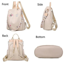 Load image into Gallery viewer, Cloth Backpack Female Embroidery Backpack Bag Nylon Anti-Theft Waterproof Women's Backpack Fashionable Anti-theft Women Backpacks Nice Print School Bag High Quality Large Capacity Backpack (