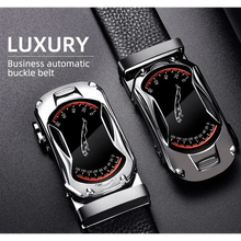 Load image into Gallery viewer, Luxury Automatic Black Genuine Leather Business Belt For Men New Fashion High Quality Black Belts