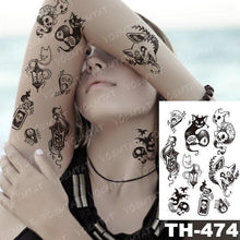 Load image into Gallery viewer, Luxury Big Waterproof Temporary Sticker Tattoo Large Flowers And Animals Body Tattos For Womens