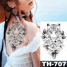 Load image into Gallery viewer, Luxury Big Waterproof Temporary Sticker Tattoo Large Flowers And Animals Body Tattos For Womens