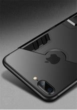 将图片加载到图库查看器,Luxury Black Cool Armor Case For iPhone 8 7 6 6S Plus 5 5s Shockproof Case For iPhone X XS MAX XR Stand Cover Case Heavy Duty Shockproof Armor Dual Layer Protection Back Case Cover