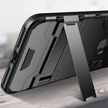 将图片加载到图库查看器,Luxury Black Cool Armor Case For iPhone 8 7 6 6S Plus 5 5s Shockproof Case For iPhone X XS MAX XR Stand Cover Case Heavy Duty Shockproof Armor Dual Layer Protection Back Case Cover