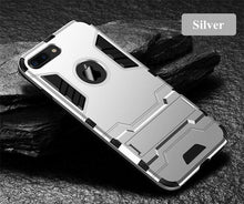 将图片加载到图库查看器,Luxury Black Cool Armor Case For iPhone 8 7 6 6S Plus 5 5s Shockproof Case For iPhone X XS MAX XR Stand Cover Case Heavy Duty Shockproof Armor Dual Layer Protection Back Case Cover