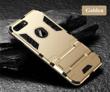 将图片加载到图库查看器,Luxury Black Cool Armor Case For iPhone 8 7 6 6S Plus 5 5s Shockproof Case For iPhone X XS MAX XR Stand Cover Case Heavy Duty Shockproof Armor Dual Layer Protection Back Case Cover