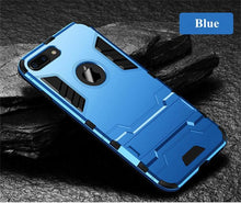 将图片加载到图库查看器,Luxury Black Cool Armor Case For iPhone 8 7 6 6S Plus 5 5s Shockproof Case For iPhone X XS MAX XR Stand Cover Case Heavy Duty Shockproof Armor Dual Layer Protection Back Case Cover