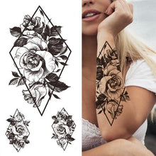 Load image into Gallery viewer, Luxury Black Forest Tiger Wolf Tattoo Sticker Temporary Tattoo Animals Colorful Big Tattoo Stickers For Mens Womens